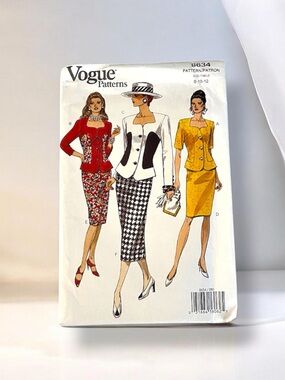 Uncut Vintage 1993 Vogue Top & Skirt Sewing Pattern